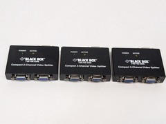 (3) Black Box Compact 2-Channel Simultaneous Display Video Splitters, AC1056-2
