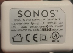 Sonos Bridge Wireless HiFi System, White, Connects To Internet Router