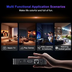 4GB RAM Android TV Box 14.0, 128GB ROM, 4K UHD, Dual-Band WiFi, Bluetooth, HDMI