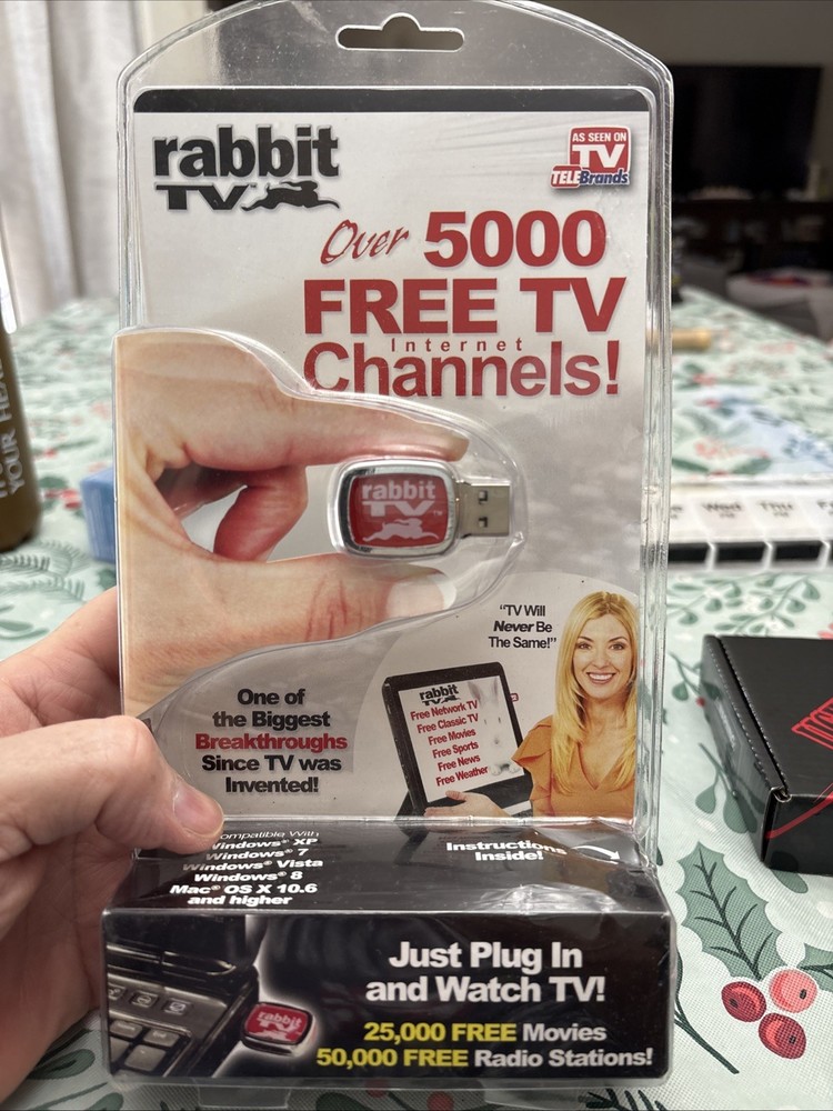New 2012 TV RABBIT As Seen On TV Over 5000 Free TV Internet Channels USB Plug-In