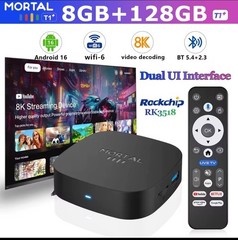 8K 4K Smart TV Box Android Quad Core 8GB RAM 128GB WiFi Media Player