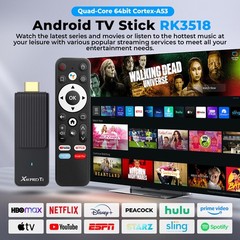 Android TV Stick 14.0, 2025 4K TV Stick 2GB RAM 16GB ROM Ultra HD RK3518 CPU …