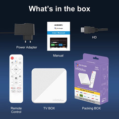 TV Box Android 14.0 H96 MAX H313 Quad Core ARM Cortex A53 Support BT Remote Cont