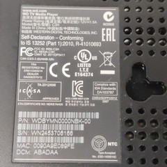 Western Digital wd tv wdtv streaming media player C3H (3rd Gen) No Remote