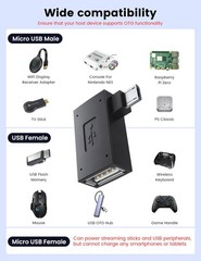 MOGOOD OTG Cable Adapter for Fire TV Stick 4K,Added Memory to fire tv Black