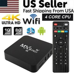 NEW 4K Ultra HD 64Bit Wi-Fi Quad Core Smart TV Box Media Player