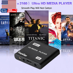 HDMI Media Player 4K Ultra HD Digital Media Player Supports USB Drive SD Card