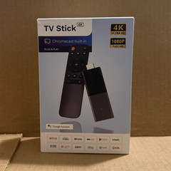 TV Stick 4K 2160p Streaming Dongle, Chromecast Built-in, Google Assistant, Black