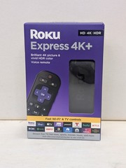 Roku Express 4K+ 3941R2 HDR Media Streamer Player Voice Remote NEW