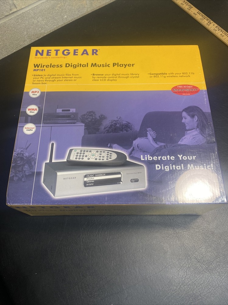 NETGEAR WIRELESS DIGITAL MUSIC PLAYER MODEL MP101 NEW NEVER USED
