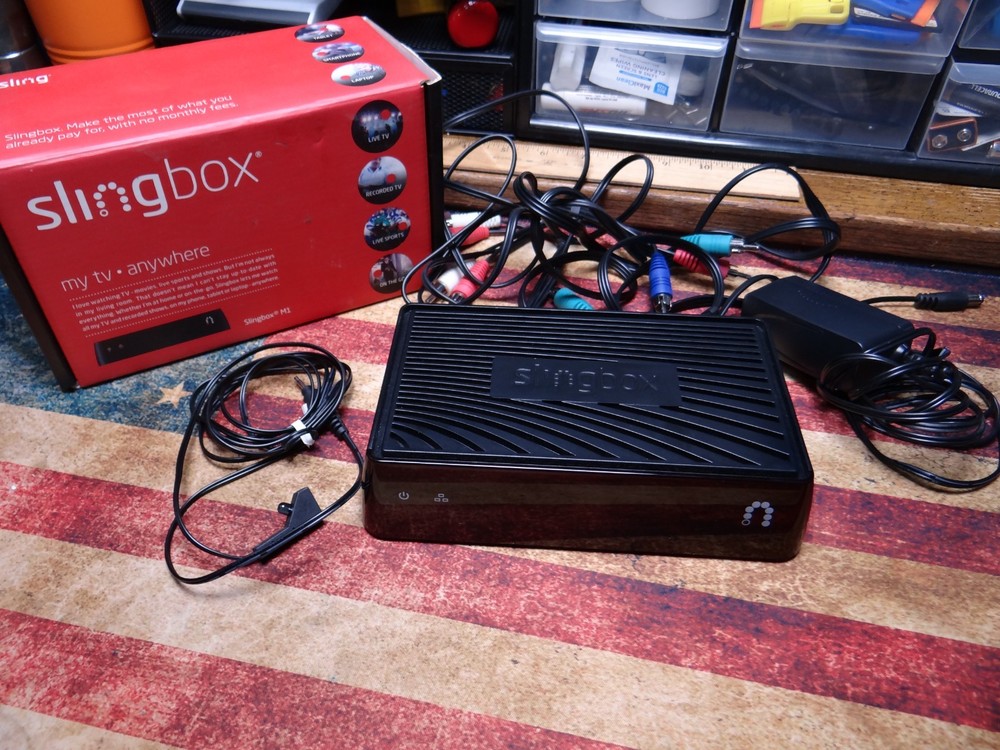 Slingbox M1 Personal Broadcast Box with Wifi 1080p Working With All Cables