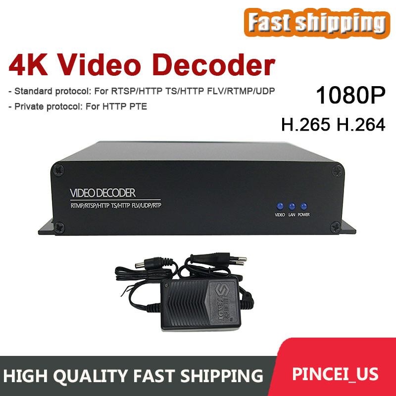4K Video Decoder H.265 H.264 HDMI VGA CVBS Audio Video 4K Decoder SRT XD3 pe66