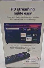 Roku Streaming Stick HD Media Player with Voice Remote – 2025 Model – New Sealed
