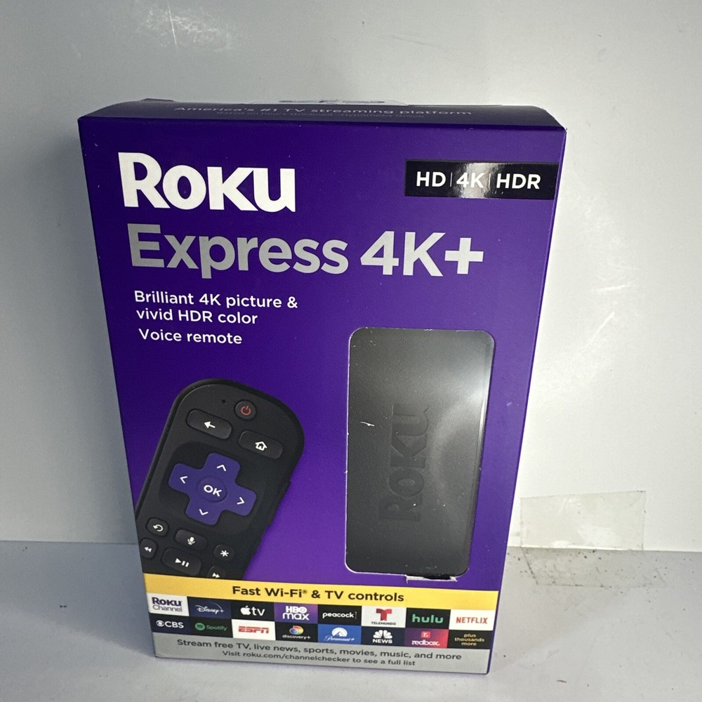 New Roku Express 4K + Plus 3941RW Streaming Media Player HD 4K HDR