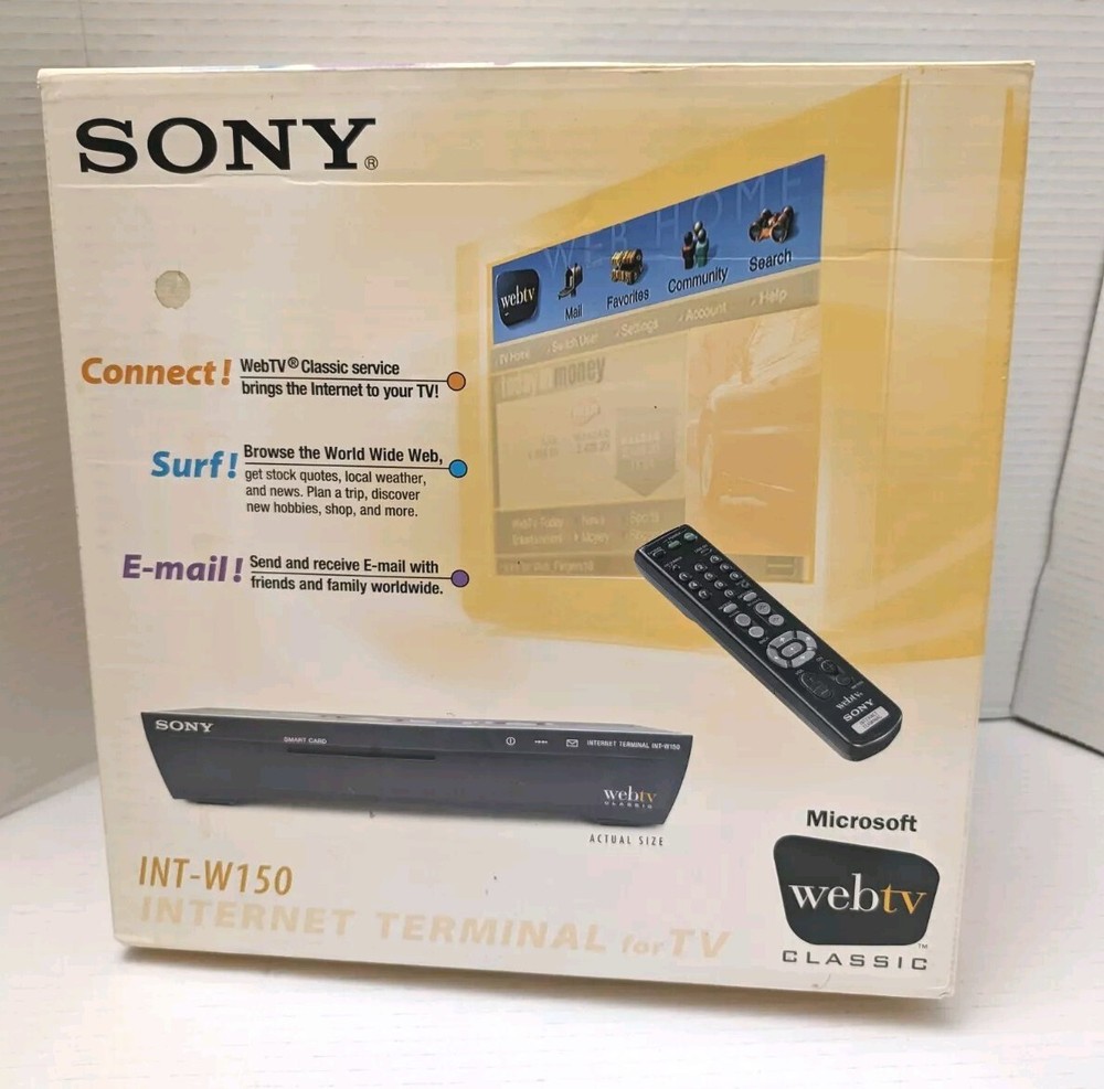 Sony WEBTV INT-W150 Internet Terminal Media Streamer with Remote New