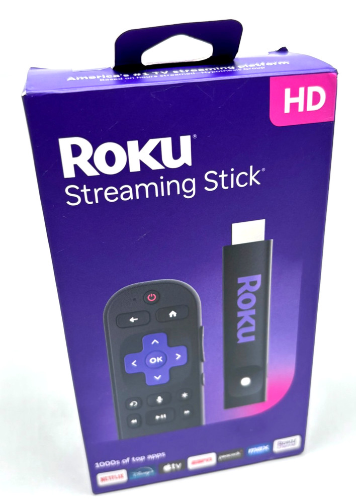 Roku HD Streaming Stick with Voice Remote Open Box New