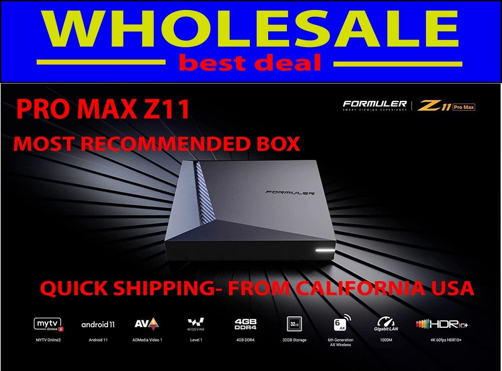 Formuler Z11 Pro Max Android 11 Wireless AX 2×2 Gigabit LAN 4GB Ram 32GB ROM 4K