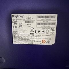 BrightSign AU335 Media Player Purple HDMI ARC/eARC Ethernet USB microSD
