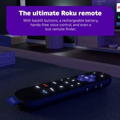 Roku Ultra | 4K/HDR10+/Dolby Vision & Atmos Streaming Device – Rechargeable Back