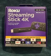 Roku Streaming Stick 4K Dolby Vision, HD, HDR, HDR10, HDR10+ with Voice Remote.