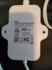 Roku Outdoor TV Power Adapter Model CW2000X Outside Streaming