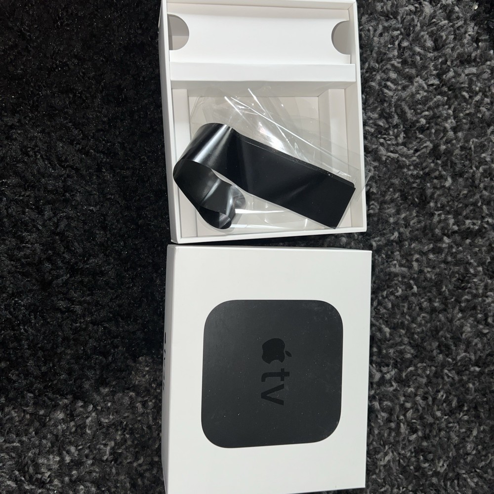 Box for the Apple TV 4K HDR 32GB Black A1842- BOX ONLY!! No Device. With charger