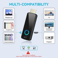 Wireless HDMI Display Dongle Adapter,4K Decode 1080P Output,Portable Streamin…