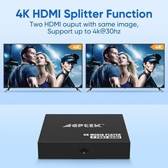 Versatile Media Player with Dual 4K HDMI & 14TB HDD Support – Digital Perfection