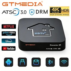 GTMEDIA HDTV Converter X1 4K HDR Android 11 TV BOX ATSC 3.0 Smart Decoder BT 5.0