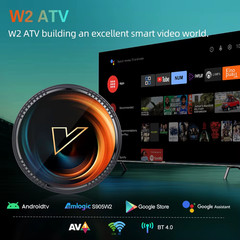 W2 Android TV Box S905W2 4GB 64GB 4K AV1 Dual WiFi Voice Remote Media Player