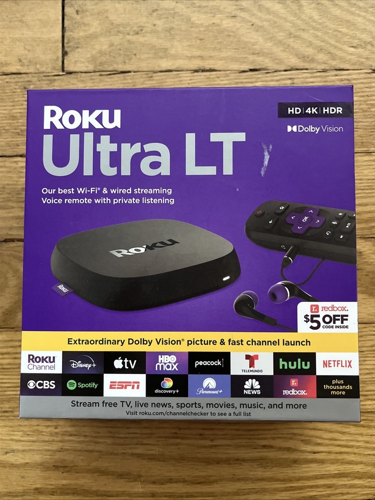 Roku Ultra LT 4K/HDR/Dolby Vision Streaming Device 2022 Roku Voice Remote