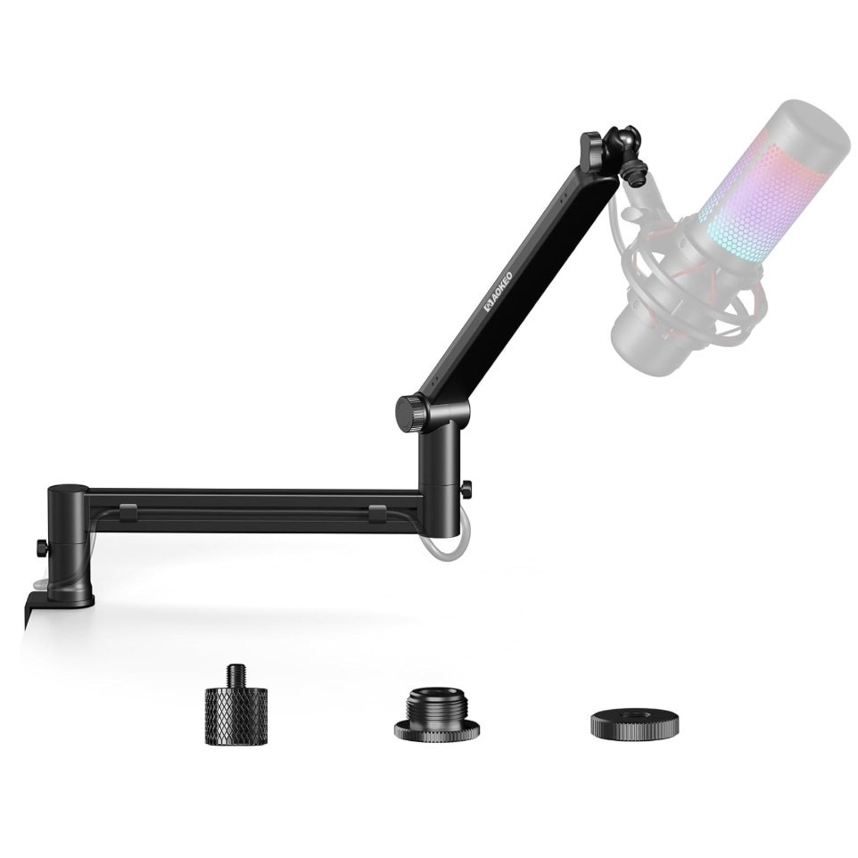 Aokeo AK-58 Low Profile Boom Arm Mic Stand Podcast Streaming Gaming