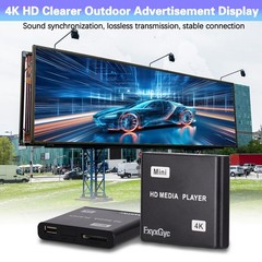 HDMI Media Player, 4K Ultra HD Digital Media Player, Supports USB Drive, SD C…