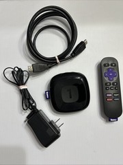 Roku 1 2710X (3rd Generation) Remote Power Adapter HDMI Media Streamer Tested