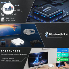 Android 14.0 TV Box 2025, H313 4K Ultra HD Streaming Device for TV with BT 5.4,