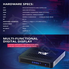 TOX4 Smart TV box RK3528 Android 13 4GB 32GB BT5.0 AV1 1000M LAN 2.4G 5.8G Dual