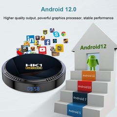 Android 12 HK1 TV box 4GB+64GB H618 Quad Core CPU Dual WiFi 4K/3D BT5 Smart box