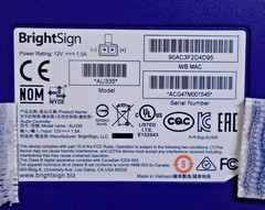 BrightSign AU335 ARC/eARC Analog Audio Only Digital Signage Player w/Power Cable