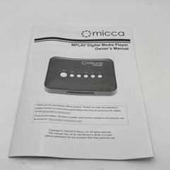 Micca MPLAY Mini Digital Media Player WITH REMOTE USB FLASH DRIVES TESTED WORKS