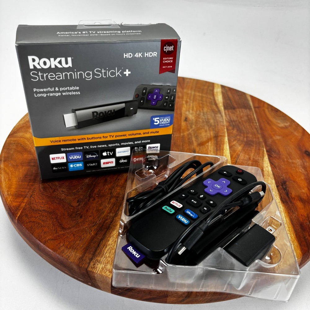 Roku Streaming Stick+ w Voice Remote 4K HDR 3810RW UHD (8th Generation) Player