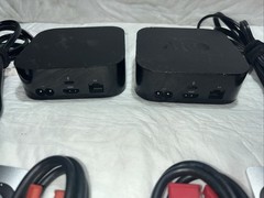 ✅ Lot of 2 Apple TV HD 4th Gen 32GB A1625 w/ Silver Remote + 2 HDMI Cables