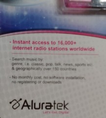 Aluratek AIRJO1F USB Internet Radio Juxebox 16k + stations (FACTORY SEALED) NOS