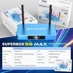 SuperBox UHD S6 Max Smart Box TV Streaming Box All Channels HD Free AIR