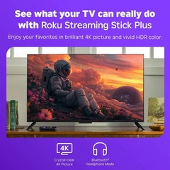 Roku – Streaming Stick Plus 2025 – 4K & HDR Streaming Device for TV with Voic…