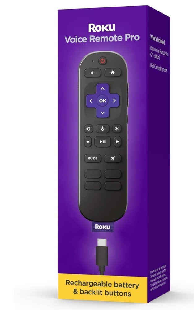 Roku Voice Remote Pro (2nd Ed.) (App Shortcuts Vary)