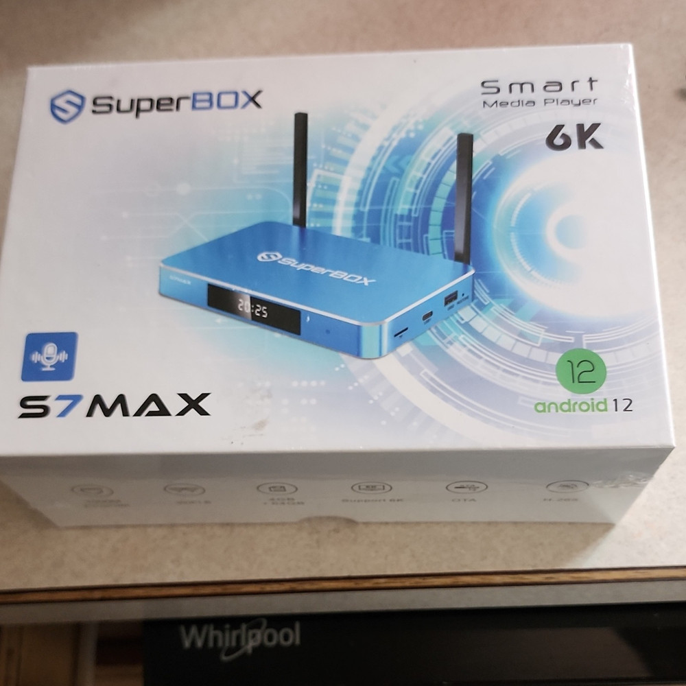 SuperBox S7 MAX 6K Android 12 Box 64GB Wi-Fi 6 Ethernet