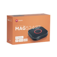 Infomir MAG 524W3 / 600Mbps built-in DUAL WiFi 5G 4K – ACCESSORY OF YOUR CHOICE
