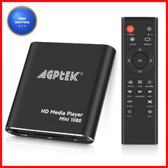 Agptek Hdmi Media Player Black Mini 1080P Full-Hd Ultra Hdmi Digital Media