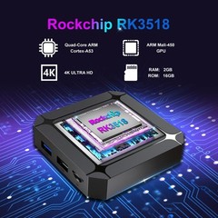 X96Q Android 14 Smart TV Box, RK3518 Quad-Core Cortex-A53, 2GB+16GB