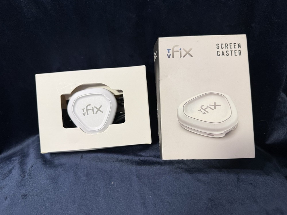 TVFIX Screen Caster 1080p HD Wi-Fi Screen Mirroring HDMI Dongle, White